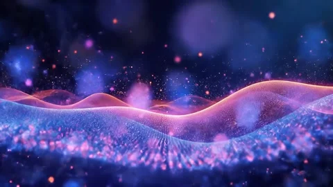 Glowing Blue Neon Light Abstract Background Animation Stock Footage 310732747
