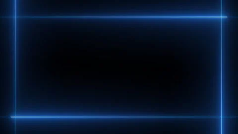 Glowing blue neon light frame animation moving along rectangular border lin.. Vídeo Stock 335023138
