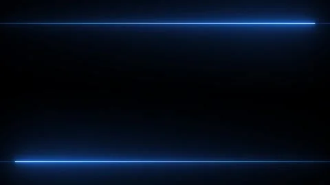 Glowing blue neon light lines moving along top and bottom edges of dark scr.. Stock-Footage 335023129