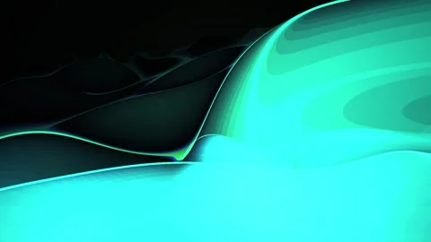 Glowing blue neon light trails waves. Stock Footage 335109399