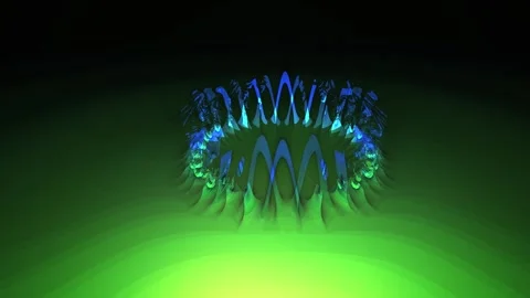 Glowing blue neon spring light technology. Stock Footage 334674225