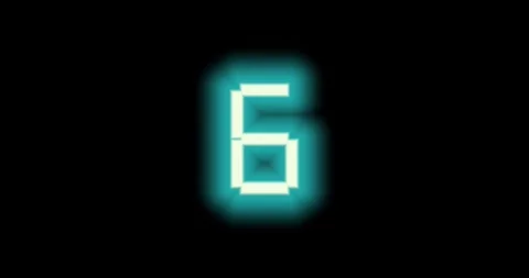 Glowing Blue Number Ten Display Stock Footage 326646202