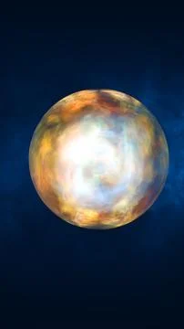 Glowing blue orb radiating light and mist within a dark ethereal space, resem Stock Illustration