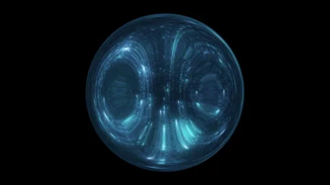 Glowing blue orb with soft light particles, abstract futuristic sphere represent Stock Footage 296862817
