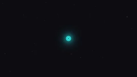 Glowing Blue Orbs Appear in Cinematic Sequence with Dark Background and Sub.. Video stock 341543727