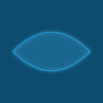 Glowing blue oval shape with soft light effect on dark background Stock Illustration