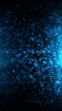 Glowing Blue Particle Bokeh Abstract Dust Background Stock Illustration