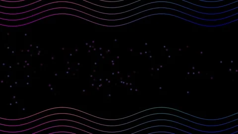 Glowing Blue particle Star Waves in Abstract Space Background Video stock 338399087