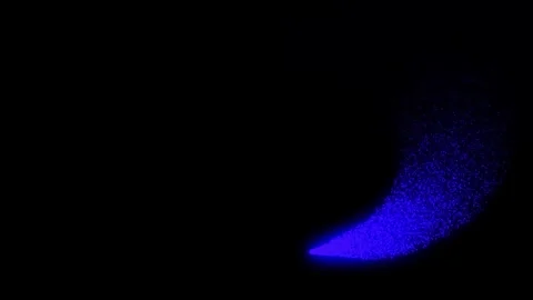 Glowing Blue Particle Stream Motion Graphics Background Video stock 345198763