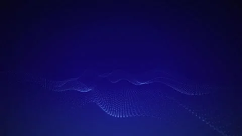 A glowing blue particle wave undulates in a seamless loop Stock Footage 341274647