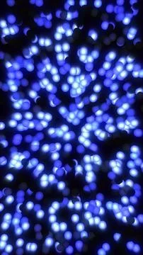 Glowing Blue Particles Bokeh Abstract Background Stock Illustration