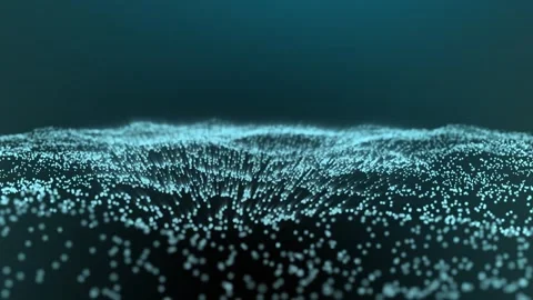 Glowing blue particles on dark background. 스톡 동영상 333520528