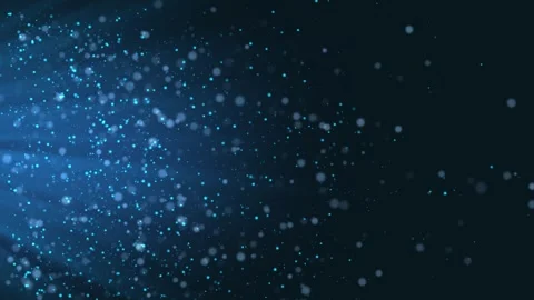 Glowing blue particles emanating from the beam of light on the left. Bokeh Stock Footage 308111605