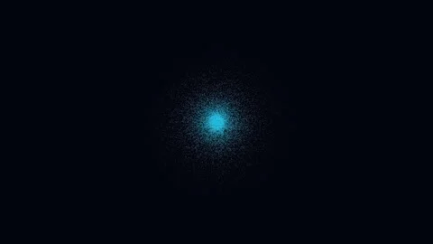 Glowing blue particles expanding softly in darkness against a black backgro.. Stock Footage 340944105