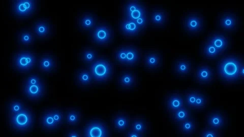 Glowing Blue Particles Floating on Dark Background Video stock 327630639