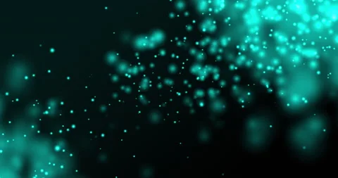 Glowing blue particles floating upwards ... | Stock Video | Pond5
