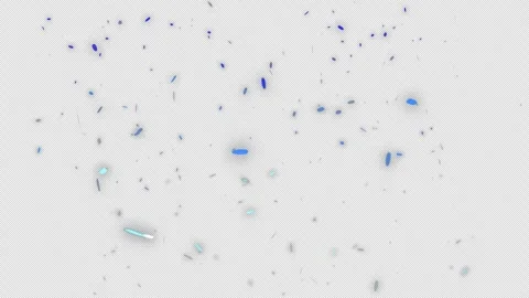 Glowing Blue Particles Flying in the Dark Space Loop Transparent Background Stock Footage 340969774