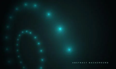 Glowing blue particles forming a digital network on dark background. Clean Illustrazione stock