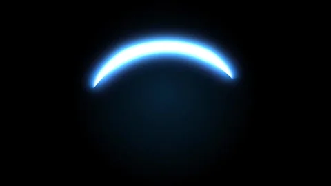 Glowing Blue Planet Earth Floating in Dark Space with Stars Eclipse Light Rays Stock Footage 340597783