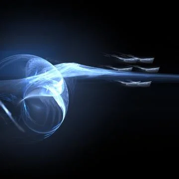 Glowing blue planet Stock Illustration