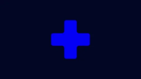 Glowing Blue Plus Symbol Minimal Design Stock Footage 332468343