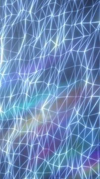 Glowing blue polygon wireframe mesh with connected triangles, futuristic di.. 스톡 일러스트