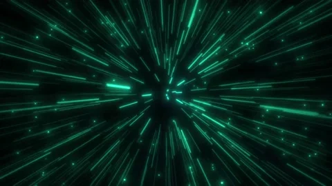 Glowing Blue Rays In Galaxy Animation. Speed of Light. 4K Video stock 201631656