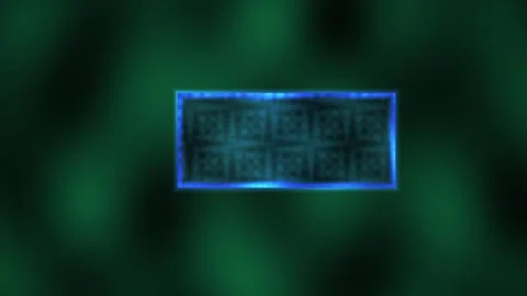 Glowing blue rectangle on dark background. Stock Footage 334187291