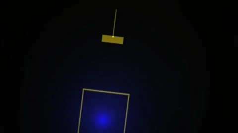 Glowing blue rectangle on dark background. Stock Footage 335109367