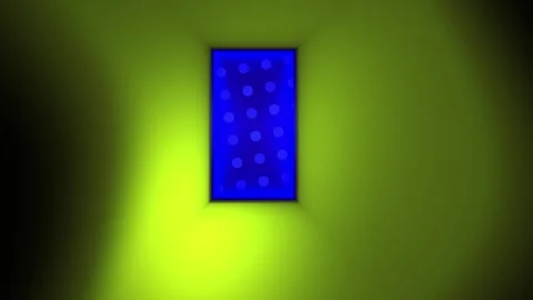 Glowing blue rectangle with yellow light on green background. Stock Footage 337506942