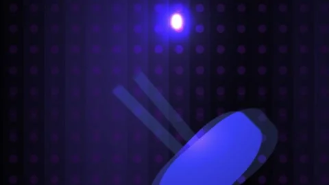 Glowing blue satellite dish technology. Vídeo Stock 335109422