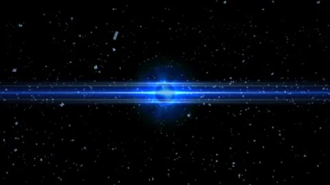 Glowing Blue Scattered Flying Particles Space Motion Background 스톡 동영상 276671865