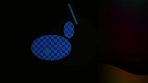 Glowing blue shapes on black background. Stock Footage 337462709