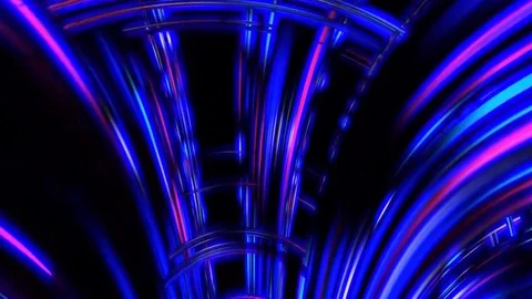 Glowing Blue Shapes VJ Loop Video stock 124210225