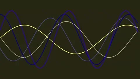 Glowing blue sine wave pattern visualizing digital data transfer and abstra.. Stock Footage 341057908