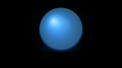Glowing Blue Sphere Floating on Dark Background Video stock 346017991