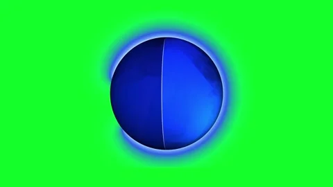 Glowing Blue Sphere on Green Screen Background Stock-Footage 330919864
