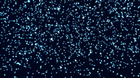 Glowing blue spheres floating in space Video stock 110562630