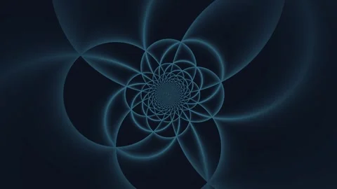 Glowing Blue Spiral Abstract Pattern Stock Footage 340602088