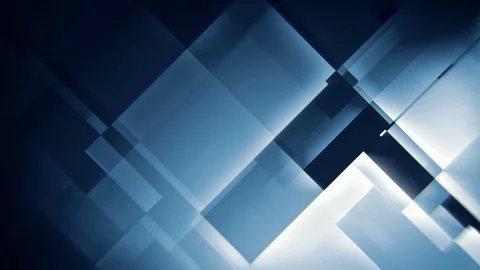 Glowing blue squares abstract motion background seamless loop Stock Footage