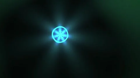 Glowing Blue Star Light Effect Animation. Stock Footage 340018080
