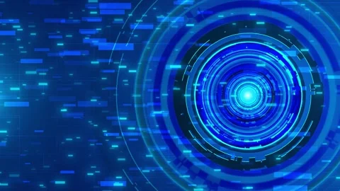 Glowing Blue Tech Scanner HUD and Data Display Background 動画素材 341377715