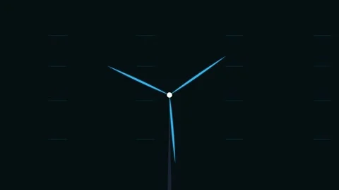 A glowing blue three-pointed abstract star shape on a pitch black background 库存影片 338309869