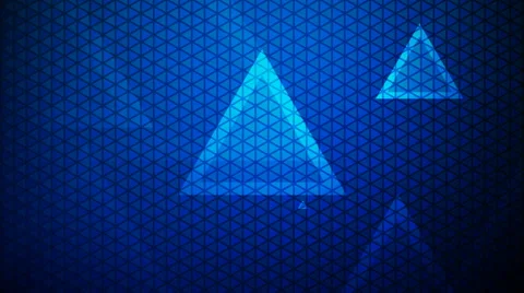 Glowing blue triangle Stock Footage 45378637