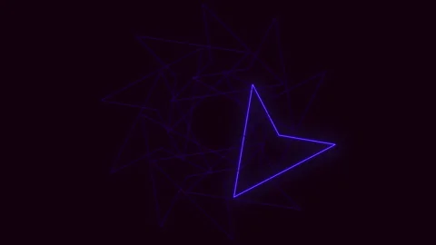 Glowing blue triangle symbolizing technology and innovation Stock Footage 322798094