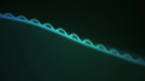 Glowing blue wave pattern on dark background. Stock Footage 336230259
