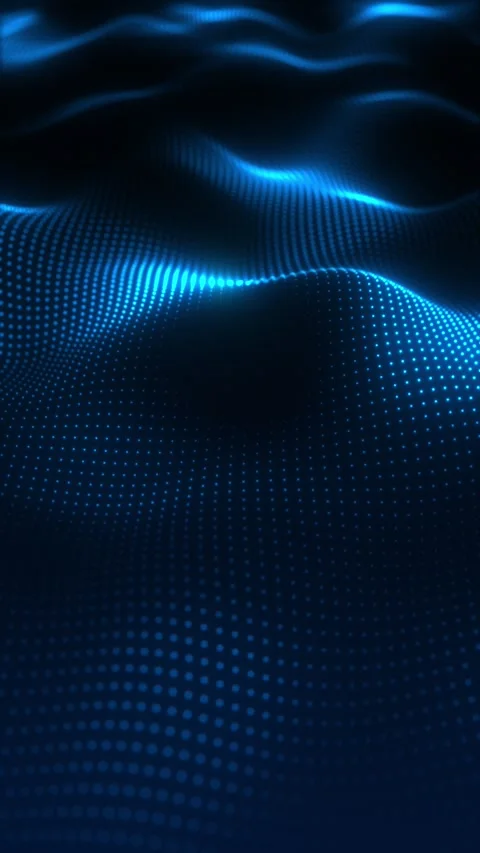 Glowing blue waves flowing digital data. High speed internet connection network Stock Footage 346489653