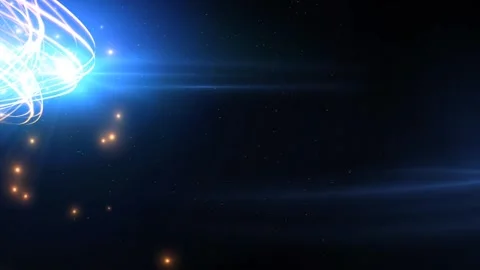 Glowing Blue Waves Sparkling Galaxy Dark Animation Background Stock-Footage 279187657