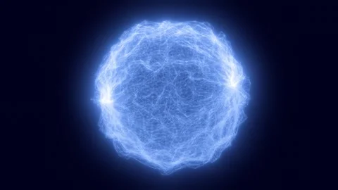 Glowing blue wireframe sphere made of network connections and nodes Stock Footage 329665465