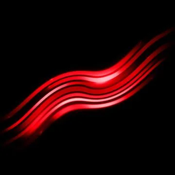 Glowing blurred light stripes in motion over on abstract background. Red rays Illustrazione stock